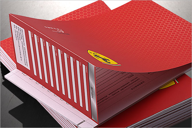 黑眼睛广告为法拉利自行车产品说明书提供的印刷服务之三