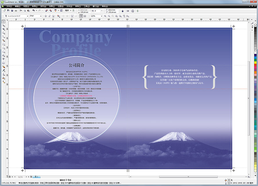 黑眼睛广告为艾礼富电子（深圳）有限公司设计的画册之封二