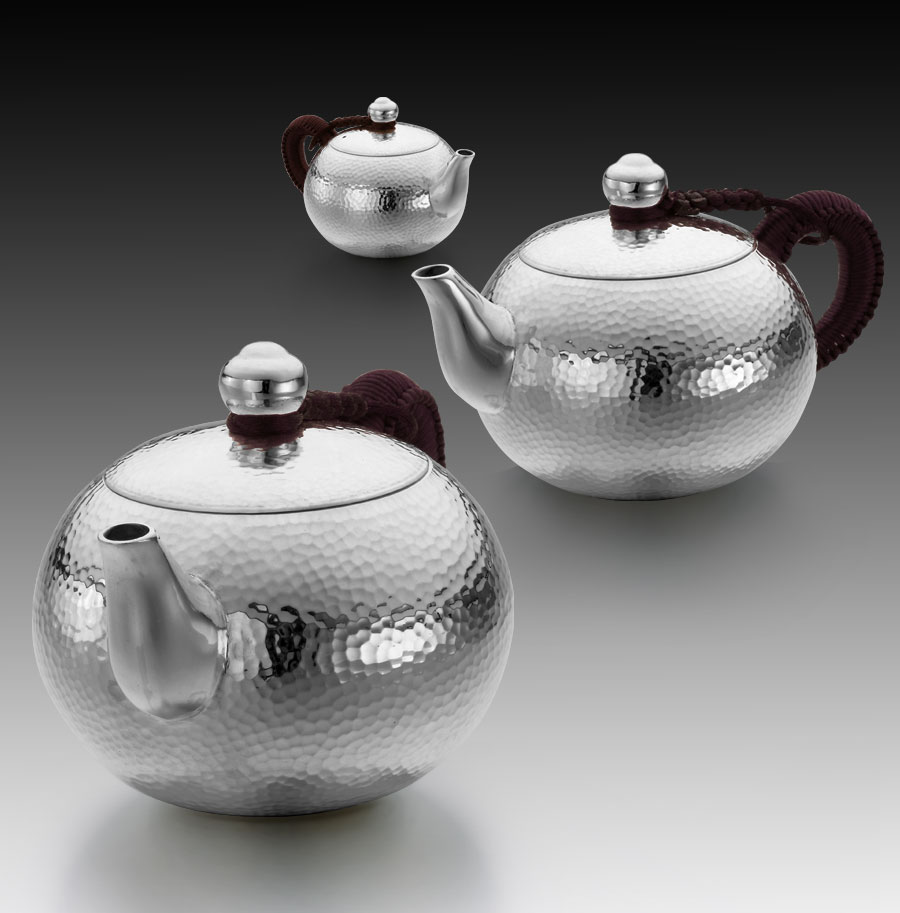 黑眼睛广告为长物堂拍摄的TX19-A手工银壶