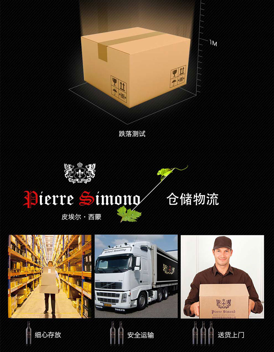 undefined 黑眼睛广告为中非集团代理的南非著名红酒——皮埃尔•西蒙设计的详情页