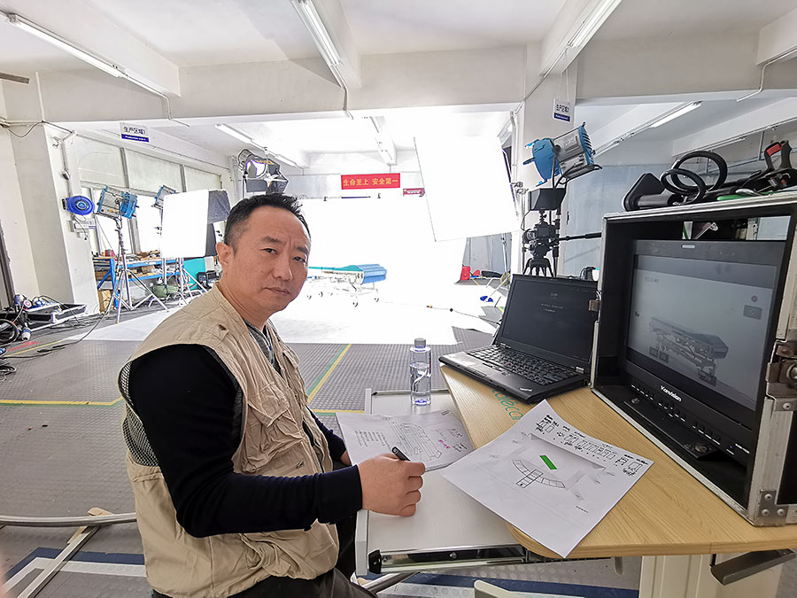 黑眼睛广告为泰乐康科技拍摄产品短视频现场