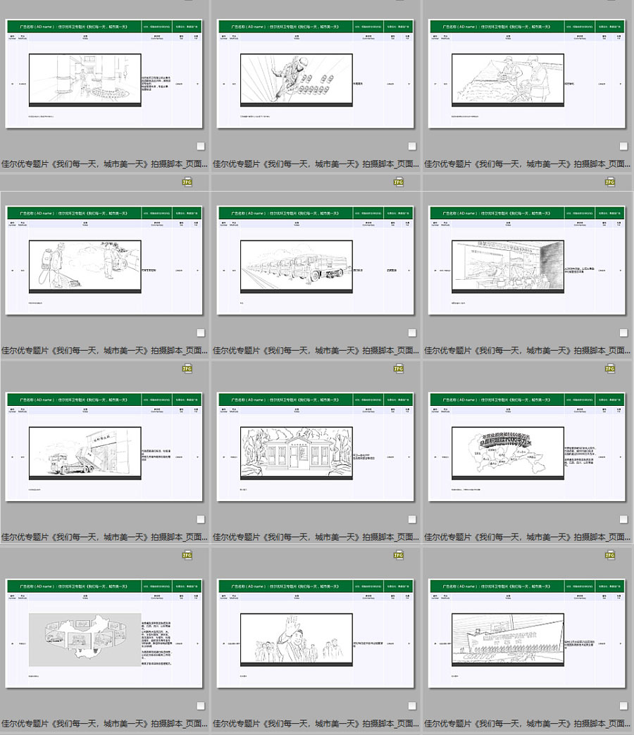 佳尔优专题片《我们每一天，城市美一天》拍摄脚本09