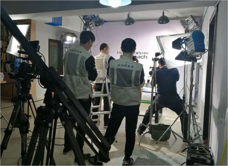 汉美驰双盘早餐机视频拍摄现场