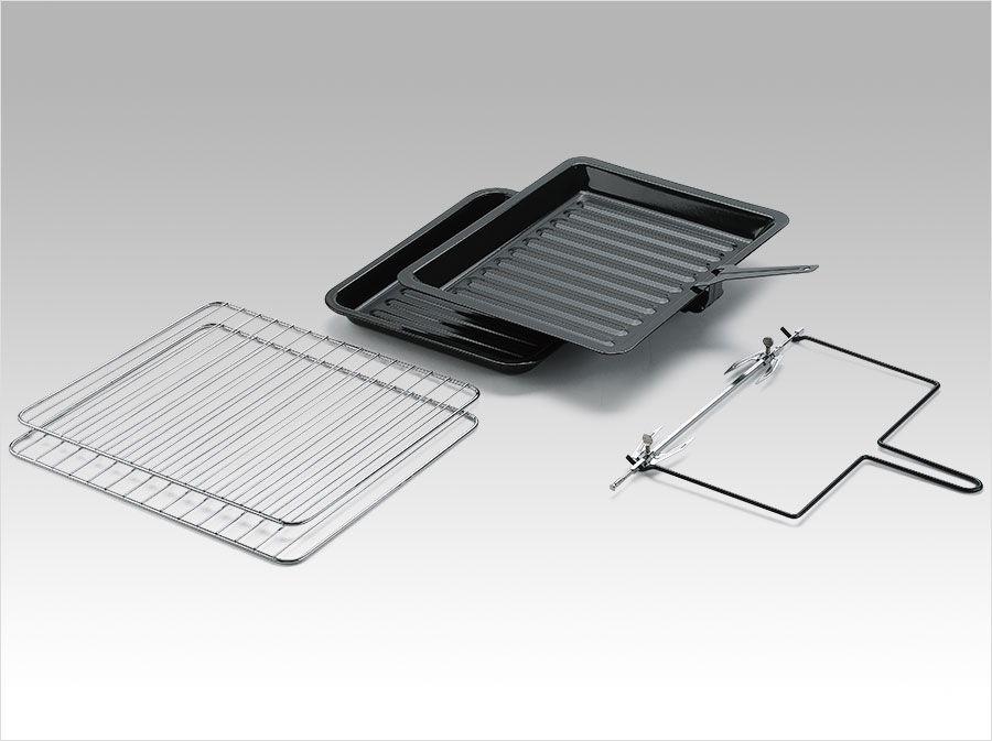 黑眼睛广告为汉美驰拍摄的电转大容量台式烤箱实物图-配件