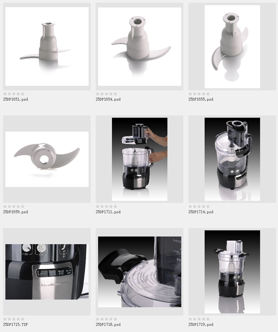 黑眼睛广告为汉美驰拍摄的和面机操作图及配件